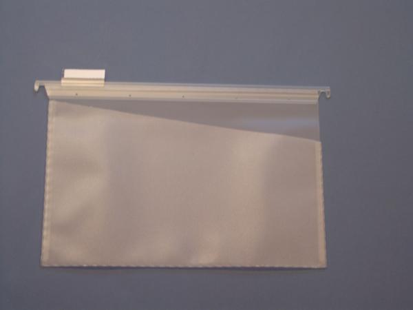 20120-06 Hängetasche mit aufgeschweißter Tasche auf beiden Seiten DIN A4 Querformat